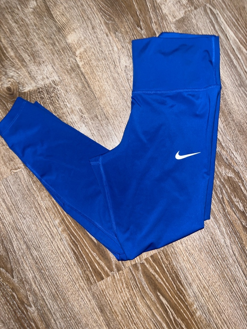 Nike Kids Royal Blue Leggings with White Swoosh worn once